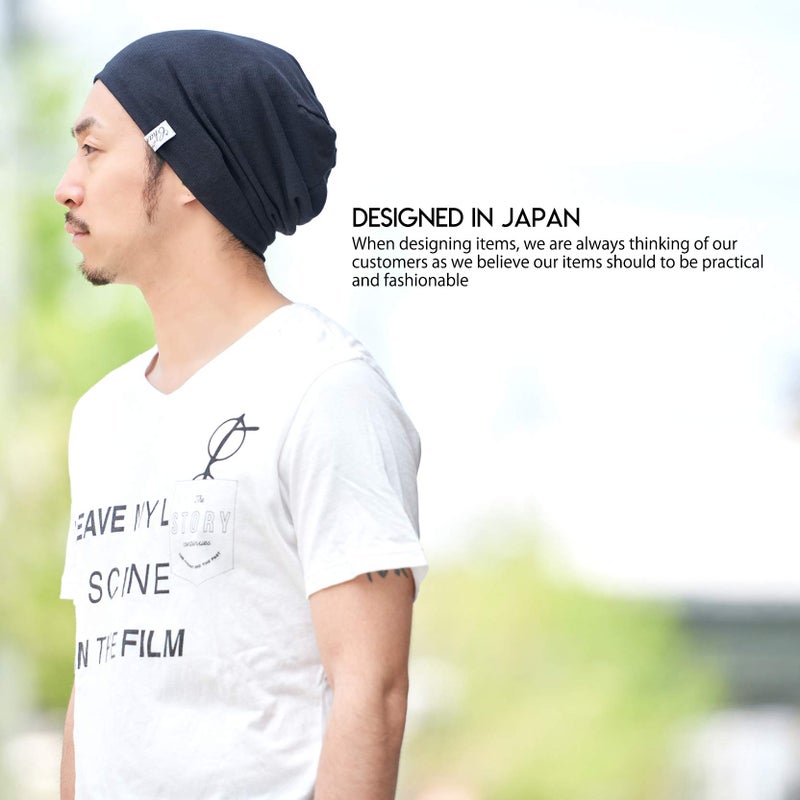 Charm Summer Beanie Slouch Hat, Thin Baggy Knit Cap for Women and Slouchy Hats for Men, Soft Breathable and Light Weight in Navy - Image 4